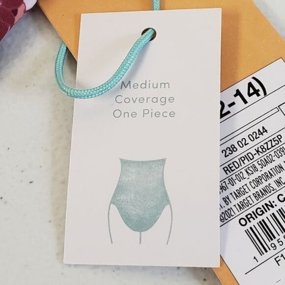 Kona Sol Paisley Print One Piece Swimsuit Size Large 12-14 - Picture 9 of 12